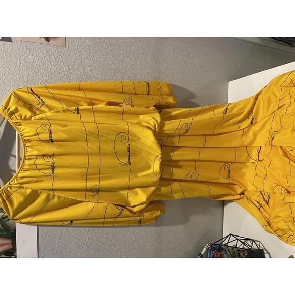 Vintage Just Young Yellow Dress with Snail Detail- Size 16/18 - Picture 8 of 8